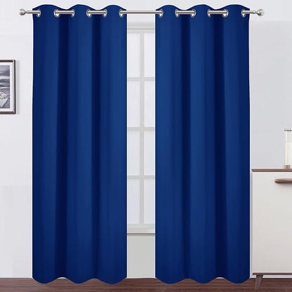 LEMOMO Blackout Curtains 38 x 84 inch/Royal Blue Curtains Set of 2 by Lemomo