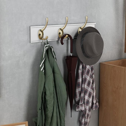 IBosins 32 Pack Antique Brass Coat Hooks Wall Mounted - Image 5