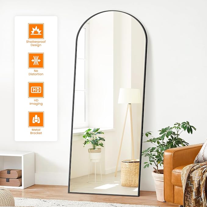 TRAHOME Full Length Arched Mirror, Living Room, Dressing Room - Image 2