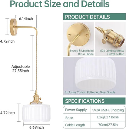 Shenmoyl Battery Operated Wall Sconce - Image 3