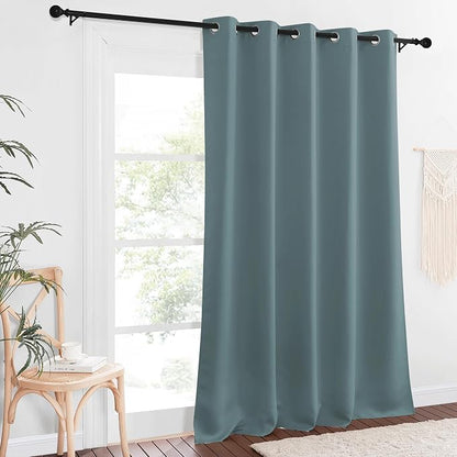 NICETOWN Blackout Greyish Blue Curtains & Drapes - Image 2