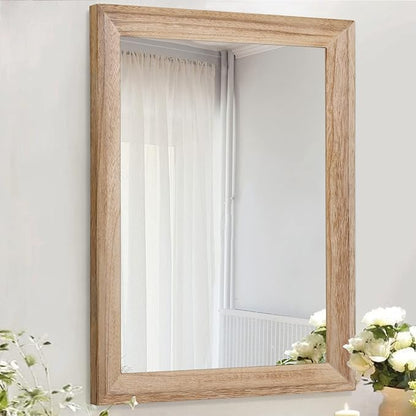 AAZZKANG Rustic Mirrors for Wall Rectangle Wooden Frame Hanging Mirror for by AAZZKANG