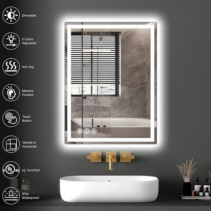 Memobarco LED Mirror for Bathroom 20"x 28" - Image 3