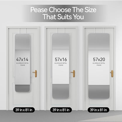 SCWF-GZ 47x14 Mirror Rectangle Full Body Length Door Hanging Wall Mounted - Image 7