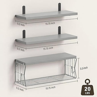 Floating Bathroom Shelves Wall Mounted - Image 3