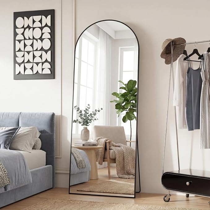 Sweetcrispy 65"x24" Arched Full Length Mirror, Leaning or Standing Full Body by Sweetcrispy