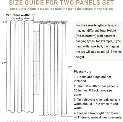 100% Blackout Shield Linen Blackout Curtains - Image 8