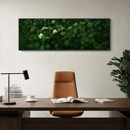 Large Framed Green Forest Wall Art - Image 4