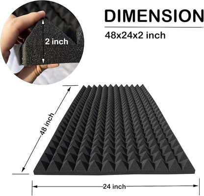 4 Pack Acoustic Foam, High Density Fire Resistant Soundproof Panels - Image 4
