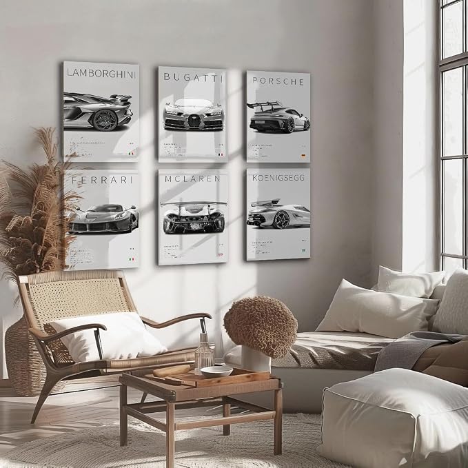 CSLGQGV Car Poster Vintage Racing Car Wall Art Supercar Canvas Prints Painting - Image 5