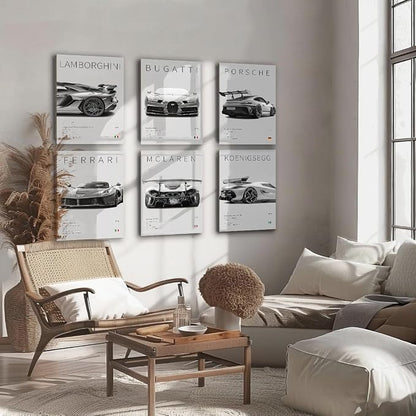 CSLGQGV Car Poster Vintage Racing Car Wall Art Supercar Canvas Prints Painting - Image 5