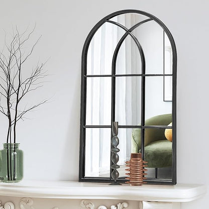 Dewfig Arched Window Wall Mirror, Decorative Mirror, Vanity Mirrors - Image 2
