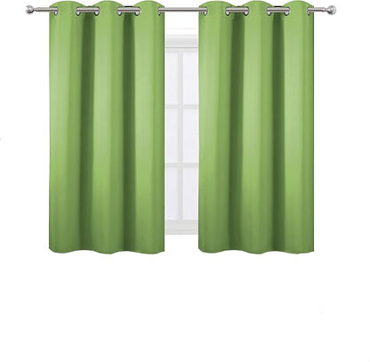 LEMOMO Light Green Blackout Curtains 38 x 54 Inch Length/Set of 2 Curtain - Image 2