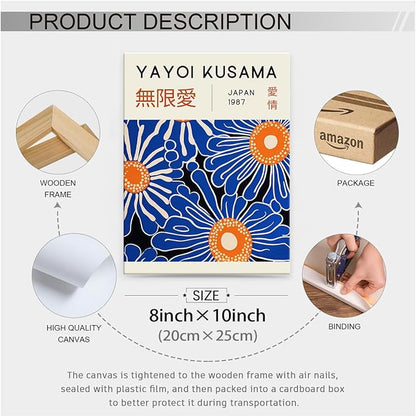 Yayoi Kusama Print Vintage Japanese Wall Art Abstract Yayoi Kusama Poster - Image 2