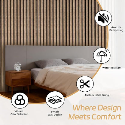 RITOLLO 4 Pack Wood Panels for Wall, 47.2"×23.6"×0.7" Wood Slat Acoustic Panels - Image 7
