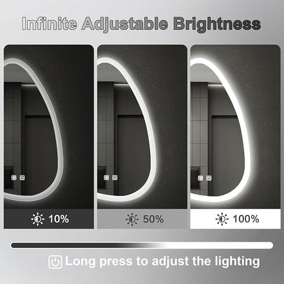 20x28 LED Bathroom Mirror with Lights Irregular, Lighted Bathroom Vanity Mirror - Image 3