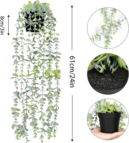 Waipfaru 2Pcs Fake Hanging Plants - Image 3