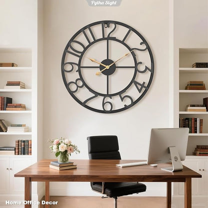 Pytha Sight Large Wall Clock for Lving Room, 16 Inch Modern Industrial - Image 8