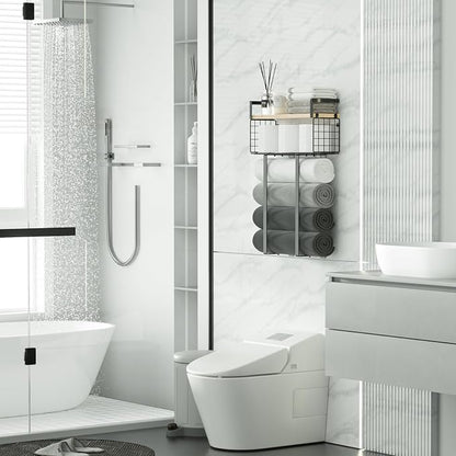 Xstydes Towel Racks for Bathroom, Metal Towel Holder - Image 2