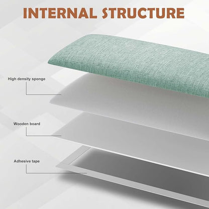 IFNOW Upholstered Wall Mounted Headboard, 3D Soundproof Wall Panels Peel and - Image 4