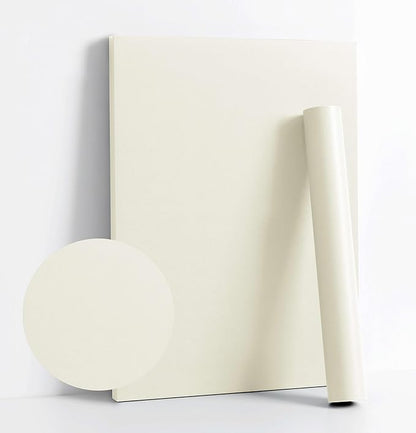 Dimoon 78.7''x17.7'' White Peel and Stick Wallpaper Contact Paper Modern Self by DIYYOURMOON