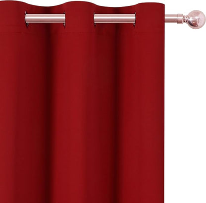 LEMOMO Red Thermal Blackout Curtains/42 x 72 Inch/Set of 2 Panels Room - Image 7