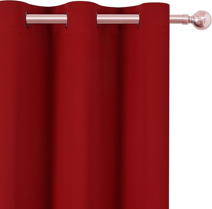 LEMOMO Red Thermal Blackout Curtains/42 x 95 Inch/Set of 2 Panels Room - Image 7