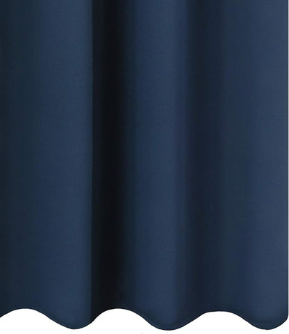 LEMOMO Navy Blue Blackout Curtains/52 x 45 Inch/Set of 2 Panels Room Darkening - Image 9