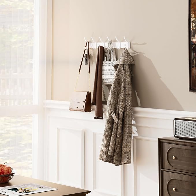 GWAAZXGZ White Coat Rack Wall Mount - Image 2