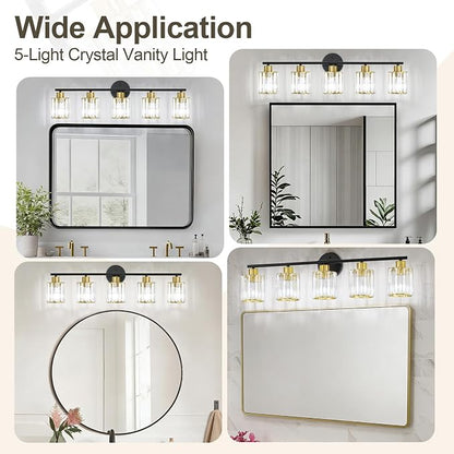 Crystal Bathroom Light Fixtures, Bathroom Lighting Fixtures Over Mirror - Image 6