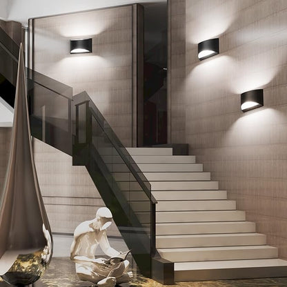 Aipsun Indoor Black Modern LED Wall Sconce Interior Wall Lights Set of 2 - Image 6