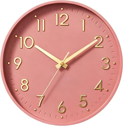 Mosewa Wall Clock 8 Inch, Battery Operated Silent Non-Ticking Modern Analog by MOSEWAWALLCLOCK