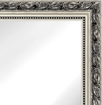 HA Bathroom Mirrors 40x24 Inch for Wall, Rectangle Silver Frame Wall Mounted - Image 4