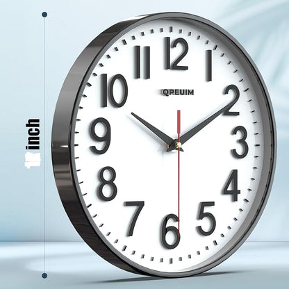 QPEUIM Wall Clock Wall Clocks Silent Non-Ticking Battery Operated Large Easy to - Image 2