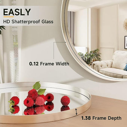 24 Inch Round Bathroom Mirror - Image 6