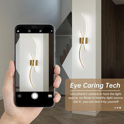 CANEOE Modern Wall Sconce, 39Inch Gold LED Wall Light Fixtures, 6000K Bathroom - Image 3