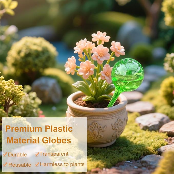 MOONSOUND Plant Watering Dispenser, 10Pcs Plant Watering Devices, Premium Plant Automatic Waterer, Indoor Outdoor Plant Self Watering Spikes, Pot Flower Self Watering Bulbs