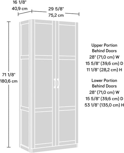 Sauder Select 71" Storage Cabinet, Pantry Cabinet Kitchen Storage - Image 3