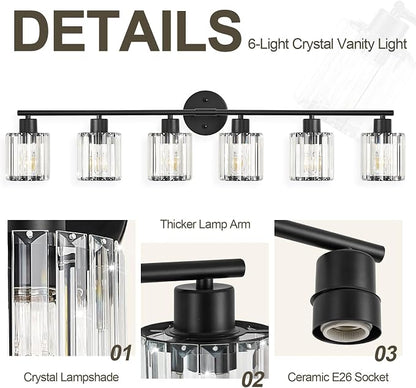 Crystal Bathroom Light Fixtures, Bathroom Lighting Fixtures Over Mirror - Image 4