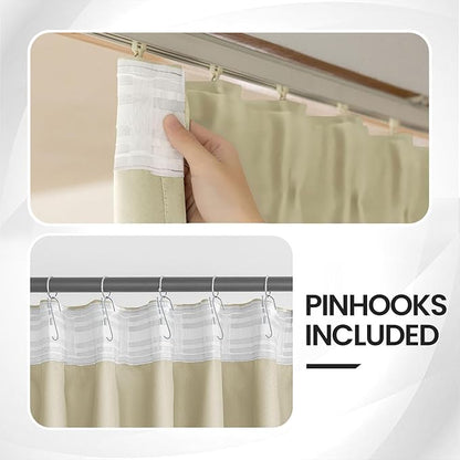 Extra Wide blackout Curtains Soundproof Room Separator - Image 3