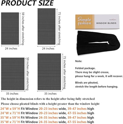 Window Blinds Cordless Blackout No Drill Cut to Size Clip On Stick On Self - Image 2