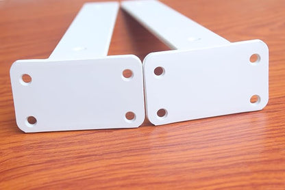 8 Pack - 10 inch White Hidden L Shelf Bracket Iron Floating Shelf Brackets - Image 3