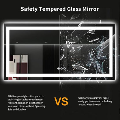 LOAAO 60X36 LED Bathroom Mirror - Image 8