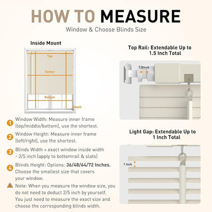 No Drill No Tool 1" Vinyl Mini Blinds, Light Filtering Horizontal Window Blinds - Image 6