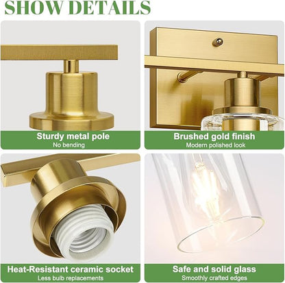 MOKATNG 3-Light Bathroom Light Fixtures, Vanity Light - Image 4
