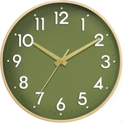 Mosewa Wall Clock 10 Inch, Battery Operated Silent Non-Ticking Modern Analog by MOSEWAWALLCLOCK