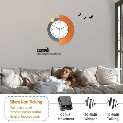 FLEBLE Decorative Wall Clocks Silent Quality Quartz Wall Clock Battery Operated - Image 5
