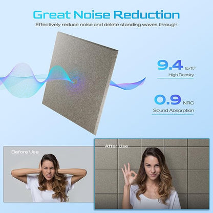 22 Pack Self-Adhesive Acoustic Panels, Soundproof Wall Panels - Image 3