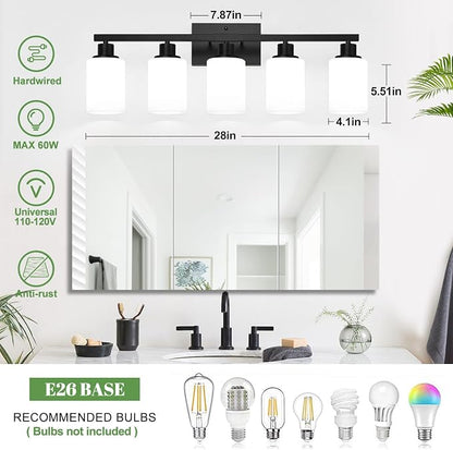 5-Light Bathroom Light Fixtures, Vanity Light - Image 7