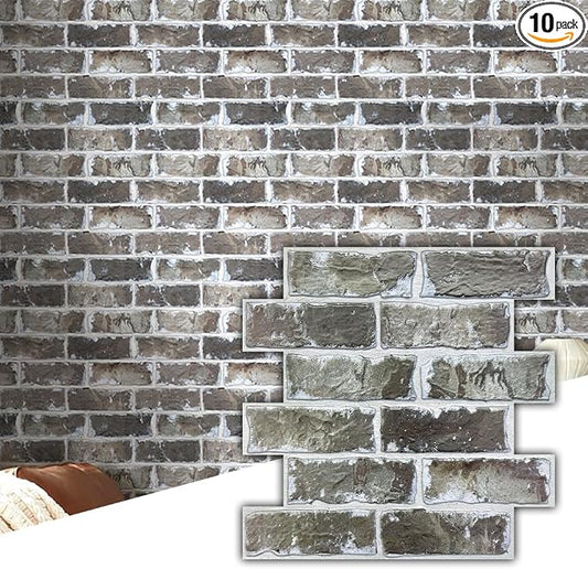 Commomy 3D Faux Brick Peel and Stick Tiles by CommomyDecor